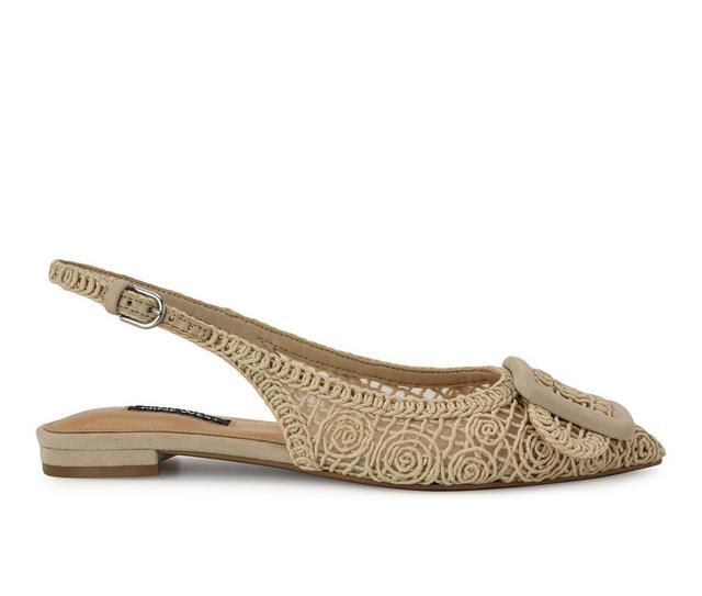 Women's Nine West Jasser Flats in Light Natural color