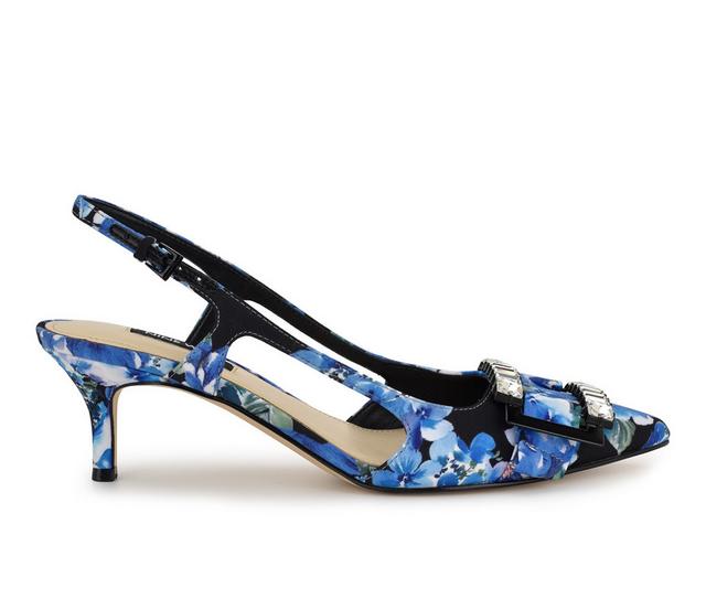 Women's Nine West Neeri Pumps in Blue Floral color