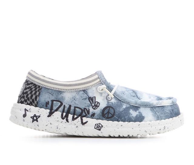 Kids' HEYDUDE Little Kid & Big Kid Wally Y Varsity Casual Shoes in Charcoal/Black color