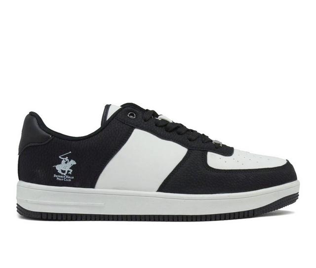 Men's Beverly Hills Polo Club Alpine Low Top Sneakers in Black/White color