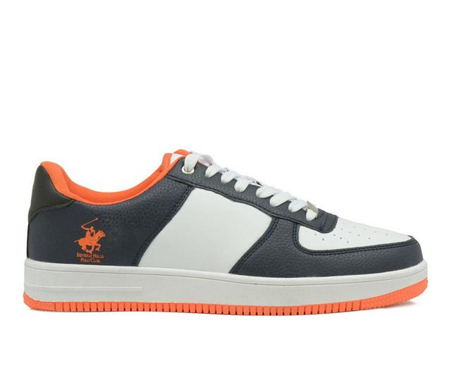 Men's Beverly Hills Polo Club Alpine Low Top Sneakers in Gry/Ora/Wht color