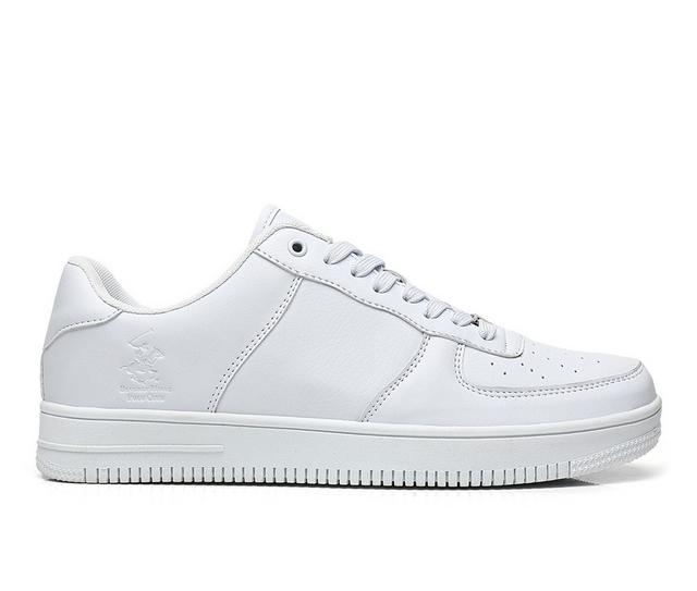 Men's Beverly Hills Polo Club Alpine Low Top Sneakers in White/White color