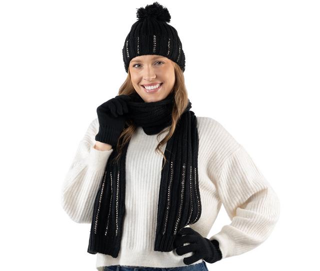 AW Items 3pcs Cable Knt Set in BLACK 6 color