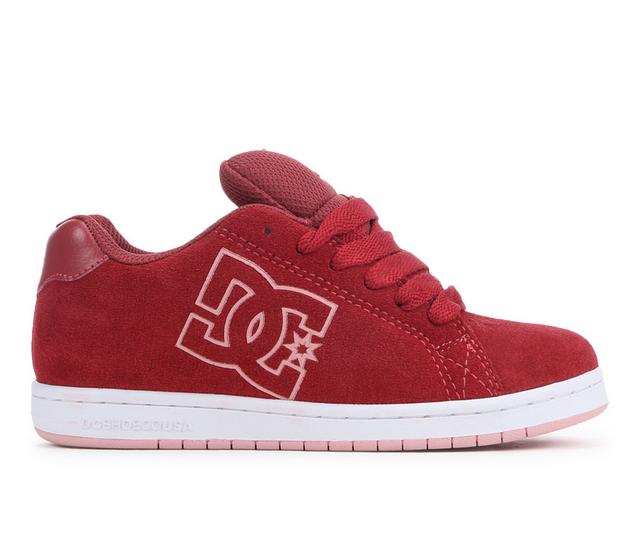 Girls' DC Gaveler SE Sneakers in Red/Pink/White color