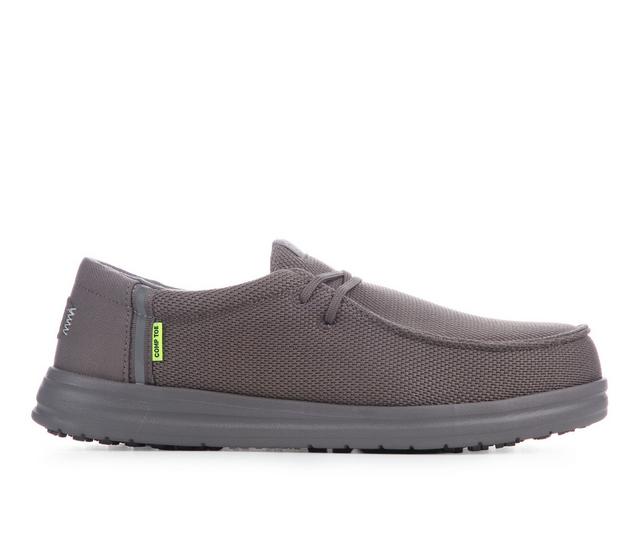 Men's HEYDUDE Wally Work CT Work Shoes in Dark Grey color