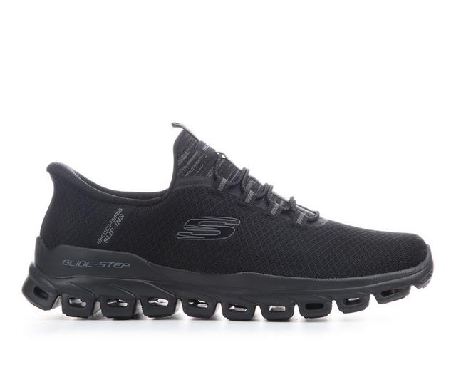 Men's Skechers 233010 Glide Step Slipin Walking Shoes in Black/Black color
