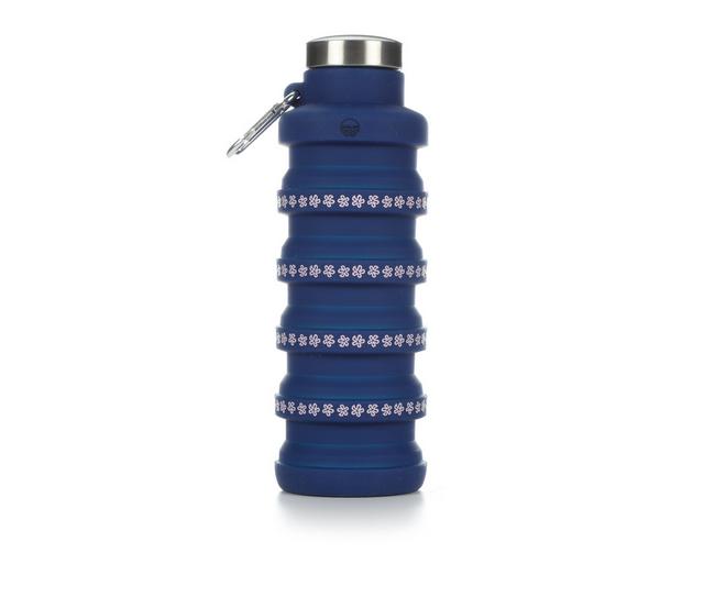 MAYIM HYDRATION Pattern Retractable Waterbottle in Navy Flowers color