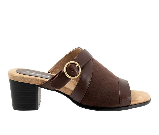 Women's Trotters Mitzie Dress Sandals in Dark Brown color