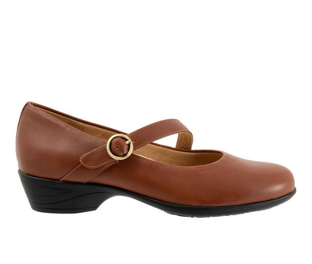 Women's Trotters Rochelle Mary Jane Flats in Luggage color