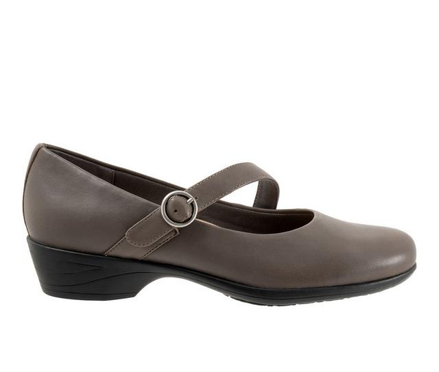 Women's Trotters Rochelle Mary Jane Flats in Grey color
