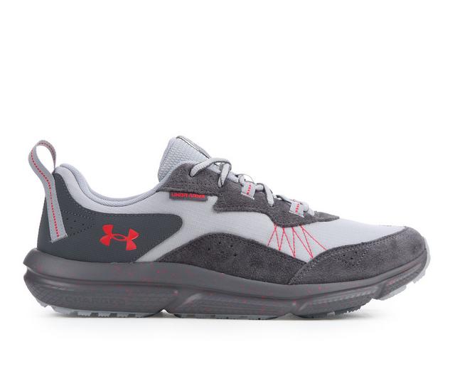 Men's Under Armour Charged Verssert 2.0 Running Shoes in Grey/Racer Red color