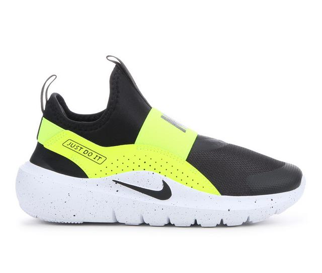 Kids' Nike Little Kid Flex Runner 4 Running Shoes in Blk/Volt/White color