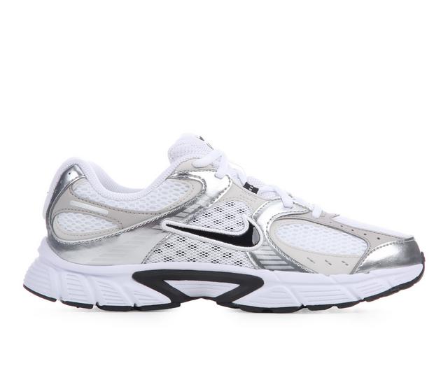 Kids' Nike Big Kid V5 RNR Running Shoes in White/Black/Gry color