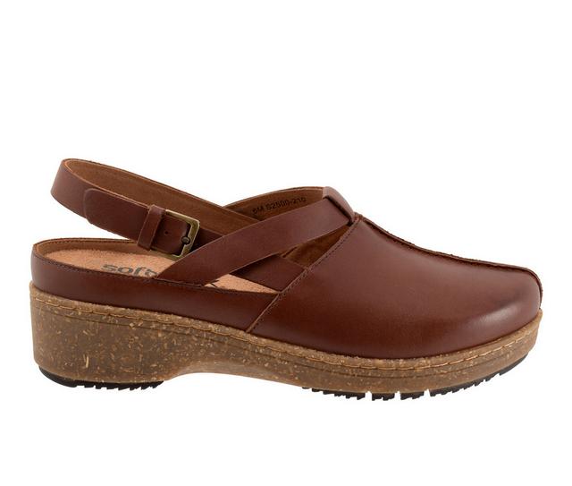 Women's Softwalk Arica Clogs in Brown color