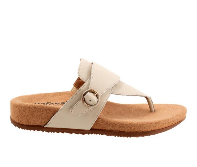 Women's Softwalk Belize Flip-Flops in Ivory color