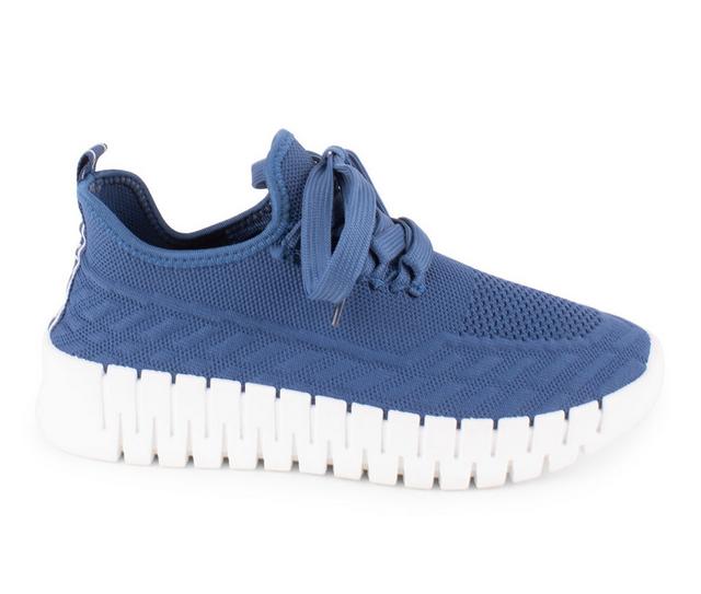 Women's Danskin Baton Sneakers in Steel Blue color