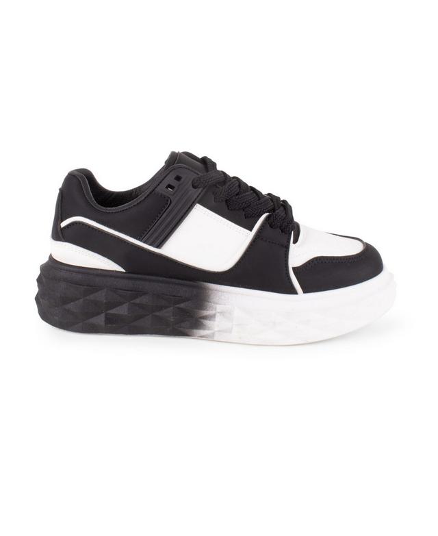 Women's Wanted Jet Platform Sneakers in Black/White color