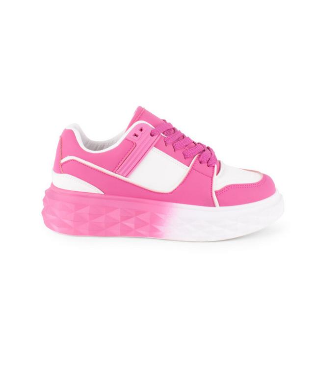 Women's Wanted Jet Platform Sneakers in Fuchsia/White color