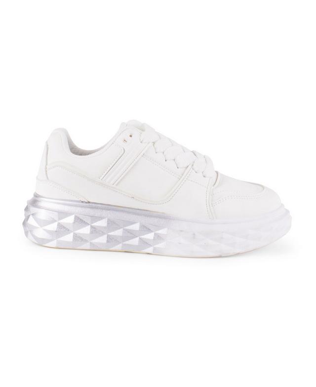 Women's Wanted Jet Platform Sneakers in White color