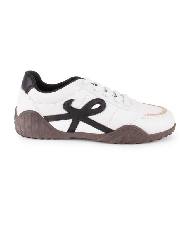 Women's Wanted Retro Sneakers in White/Black color