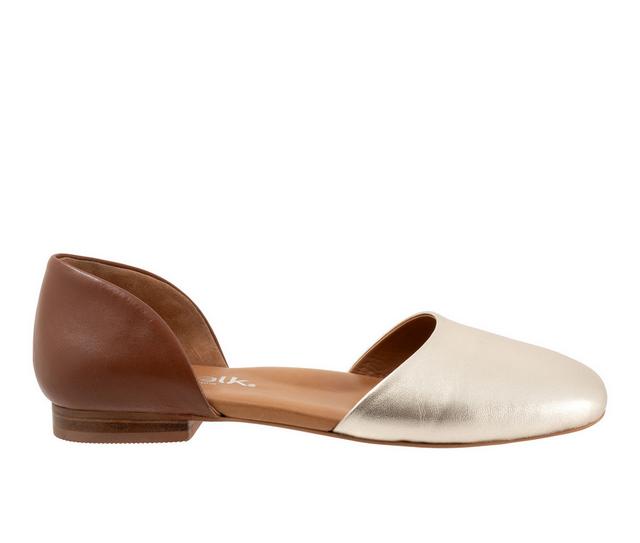 Women's Softwalk Kamari Flats in Chmpgne/Luggage color