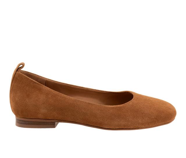 Women's Softwalk Kiris Flats in Luggage Suede color