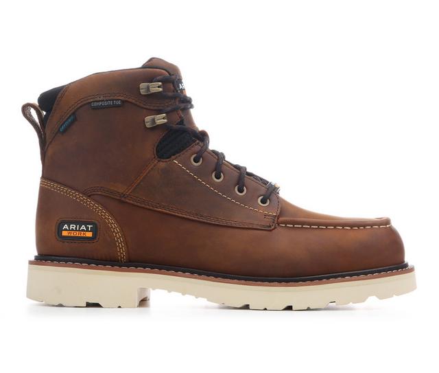 Men's Ariat Rebar Lift CT Work Boots in Distressed Brow color