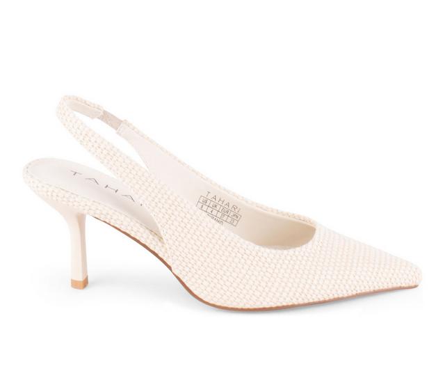 Women's Tahari Pyramid Pumps in Ivory color