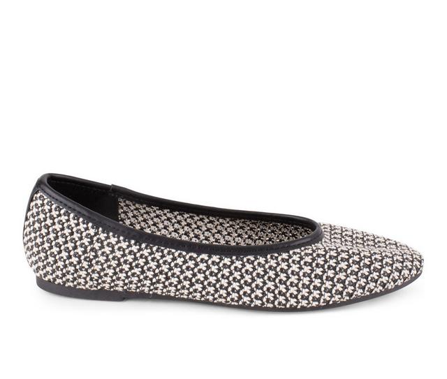 Women's Tahari Sapporo Flats in Black/White color