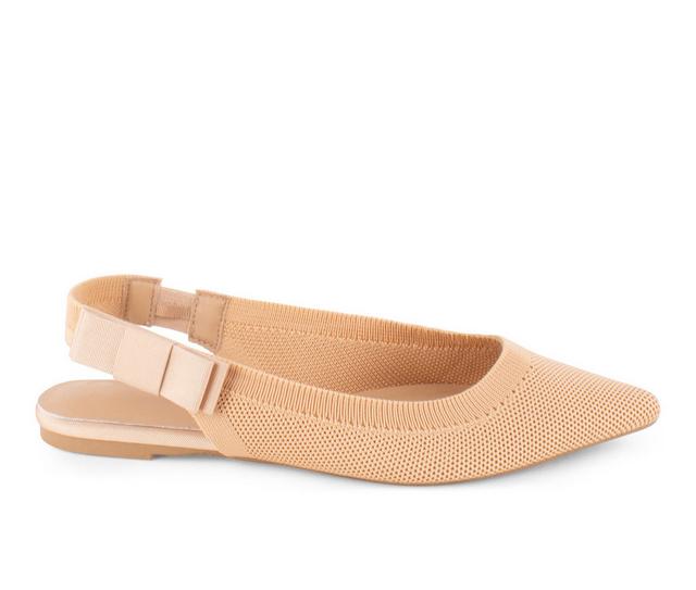 Women's Tahari Singapore Flats in Camel color