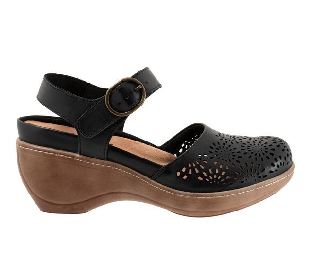 Women's Softwalk Mabelle Perf Clogs in Black color