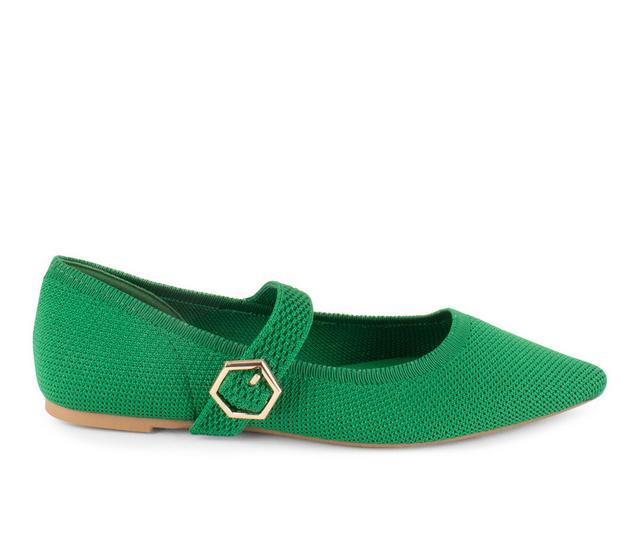 Women's Tahari Valencia Flats in Green color