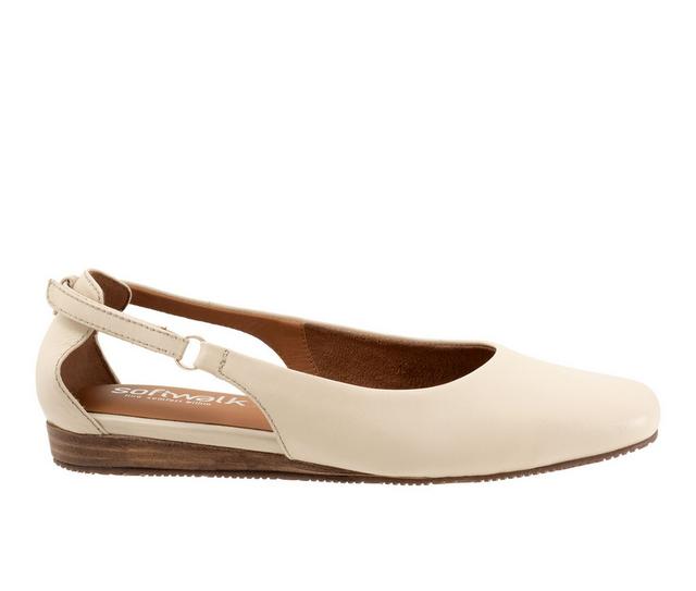 Women's Softwalk Venice Flats in Ivory color