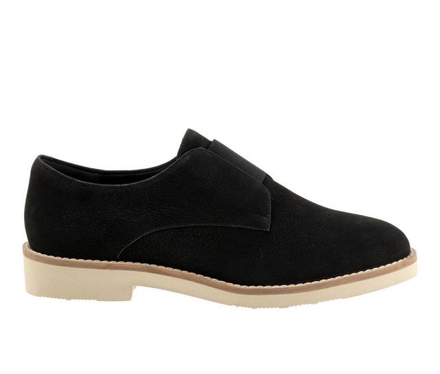Women's Softwalk Wexford Oxfords in Black Nubuck color