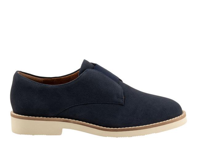 Women's Softwalk Wexford Oxfords in Navy Nubuck color