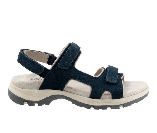 Women's Softwalk Olani Sandals in Navy Suede color