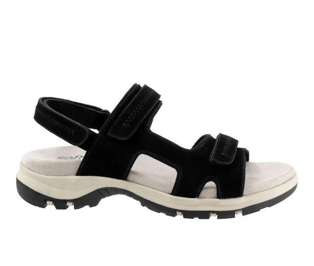 Women's Softwalk Olani Sandals in Black Suede color