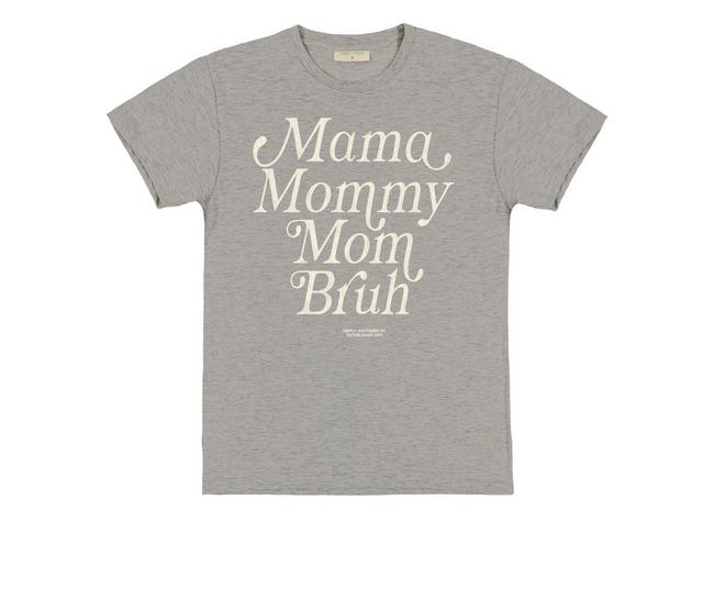 Simply Southern Short Sleeve Mom Bruh in Oat Heather color