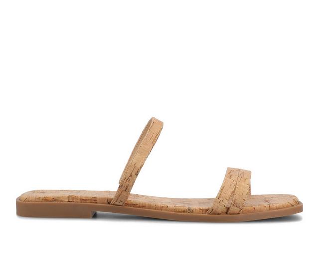 Women's Journee Collection Brisa Sandals in Cork color