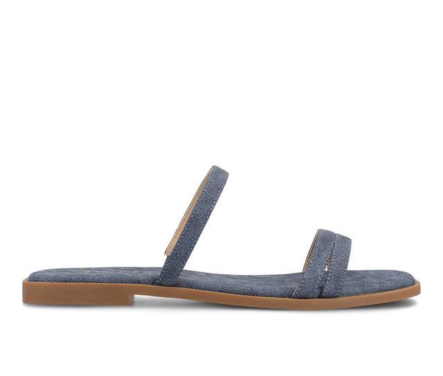 Women's Journee Collection Brisa Sandals in Denim color