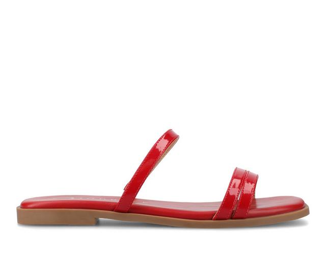 Women's Journee Collection Brisa Sandals in Red Patent color