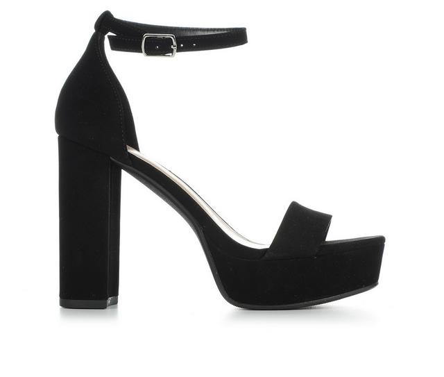 Women's Delicious Radio Dress Sandals in Black Nubuck color