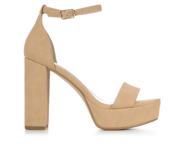 Women's Delicious Radio Dress Sandals in Dk Nude Nubuck color