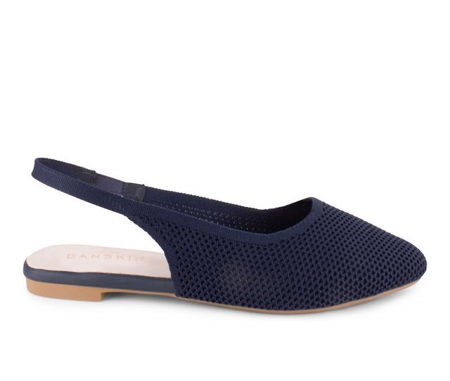 Women's Danskin Blossom Flats in Navy color