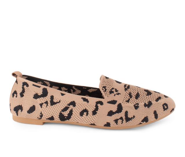 Women's Danskin Cozy Flats in Leopard color