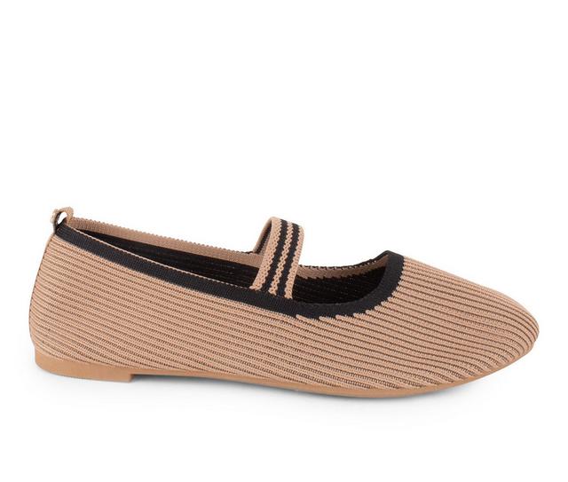Women's Danskin Optimist Flats in Camel color
