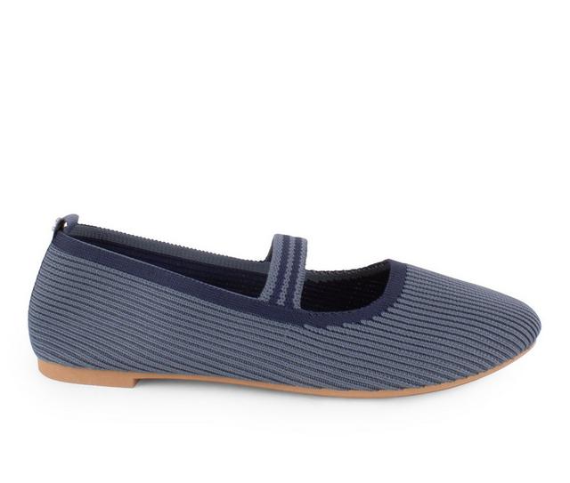 Women's Danskin Optimist Flats in Navy color