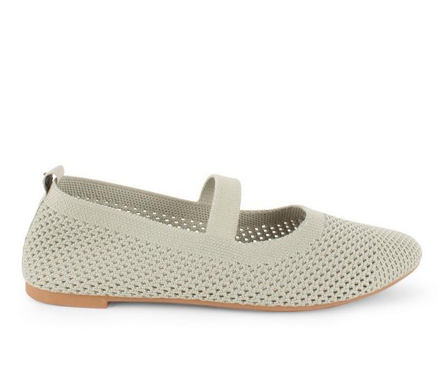 Women's Danskin Remarkable Flats in Sage Green color