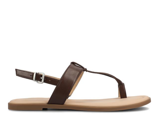Women's Journee Collection Gerra Sandals in Brown color