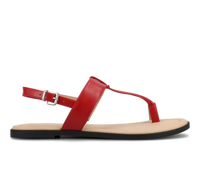 Women's Journee Collection Gerra Sandals in Red color